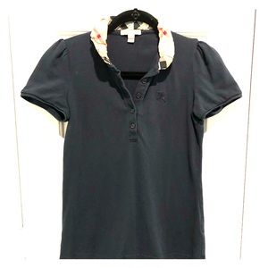 Women’s Navy  Blue Burberry Polo
